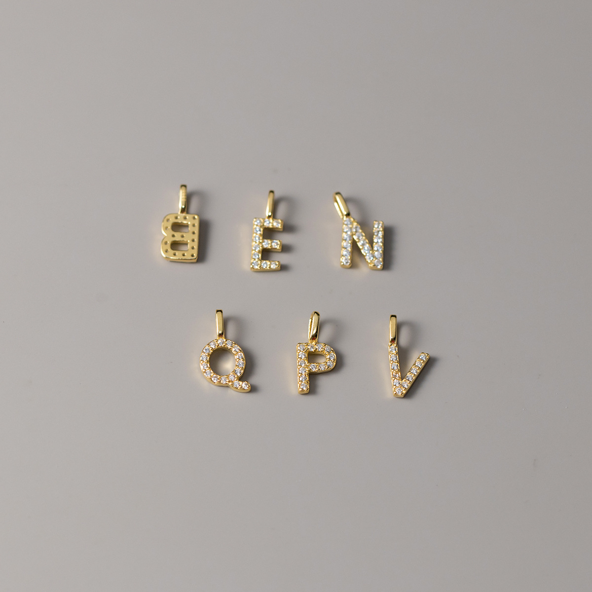 925 Sterling Silver Material 1 Piece About 10mm 925 Sterling Silver Letter Polished Pendant DIY Jewelry Accessories