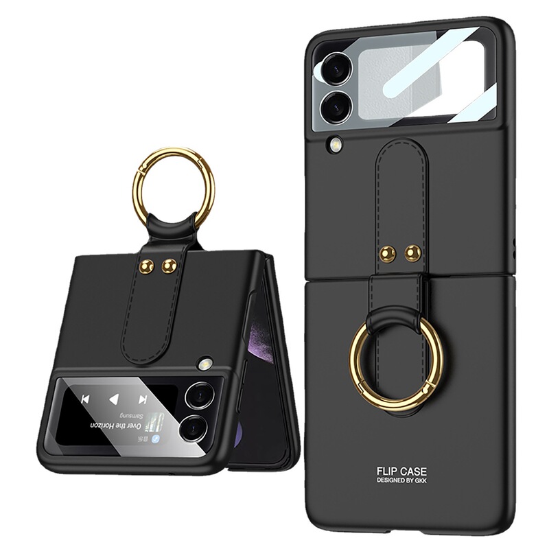 For Samsung Galaxy Z Flip3/flip4 Mobile Phone Case Ultra-thin 5G Ring Buckle Folding Mobile Phone Protective Case