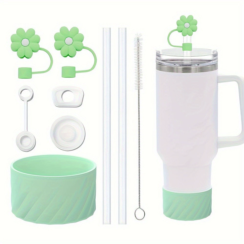 Multicoloured accessories, silicone set, breast pads, straw, brush, (Physicals)