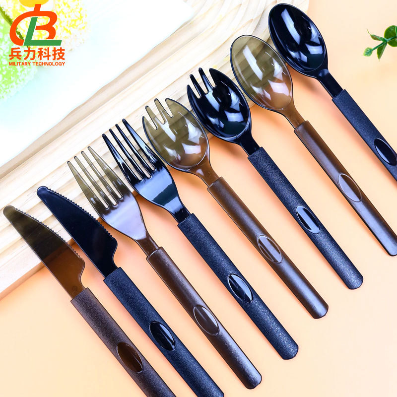 Thickened Disposable Spoon Plastic Dual-Purpose Disposable Spoon High-End Light Dessert Individually Packaged Western Food Rice Spoon
