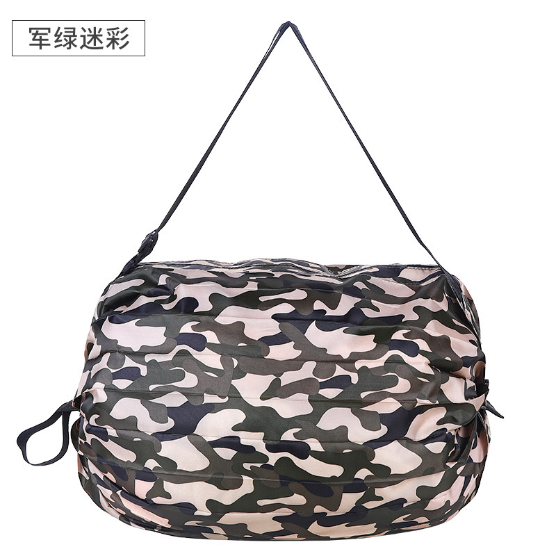 Comercio exterior al por mayor japonés plegable bolsa de compras de órgano grande engrosada supermercado Portátil Bolsa de compras portátil de almacenamiento LOGO