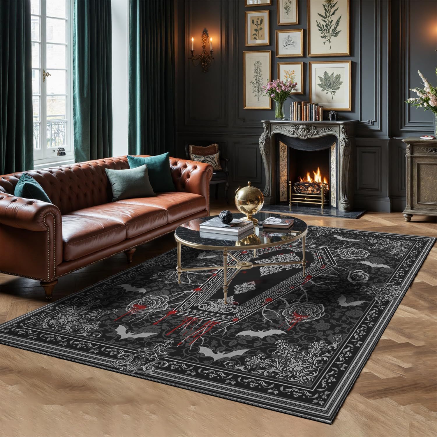 (Cross-border trading), retro non-slip carpet made of faux fur for living room 3