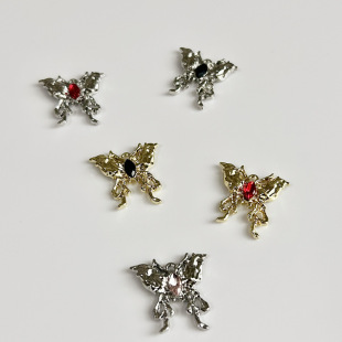 Alloy drill hollow liquid butterfly pendant diy necklace mobile phone chain keychain jewelry accessories material wholesale