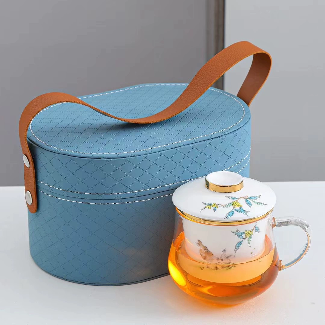 Glass ceramic tea cup, cigarette holder, liner for office