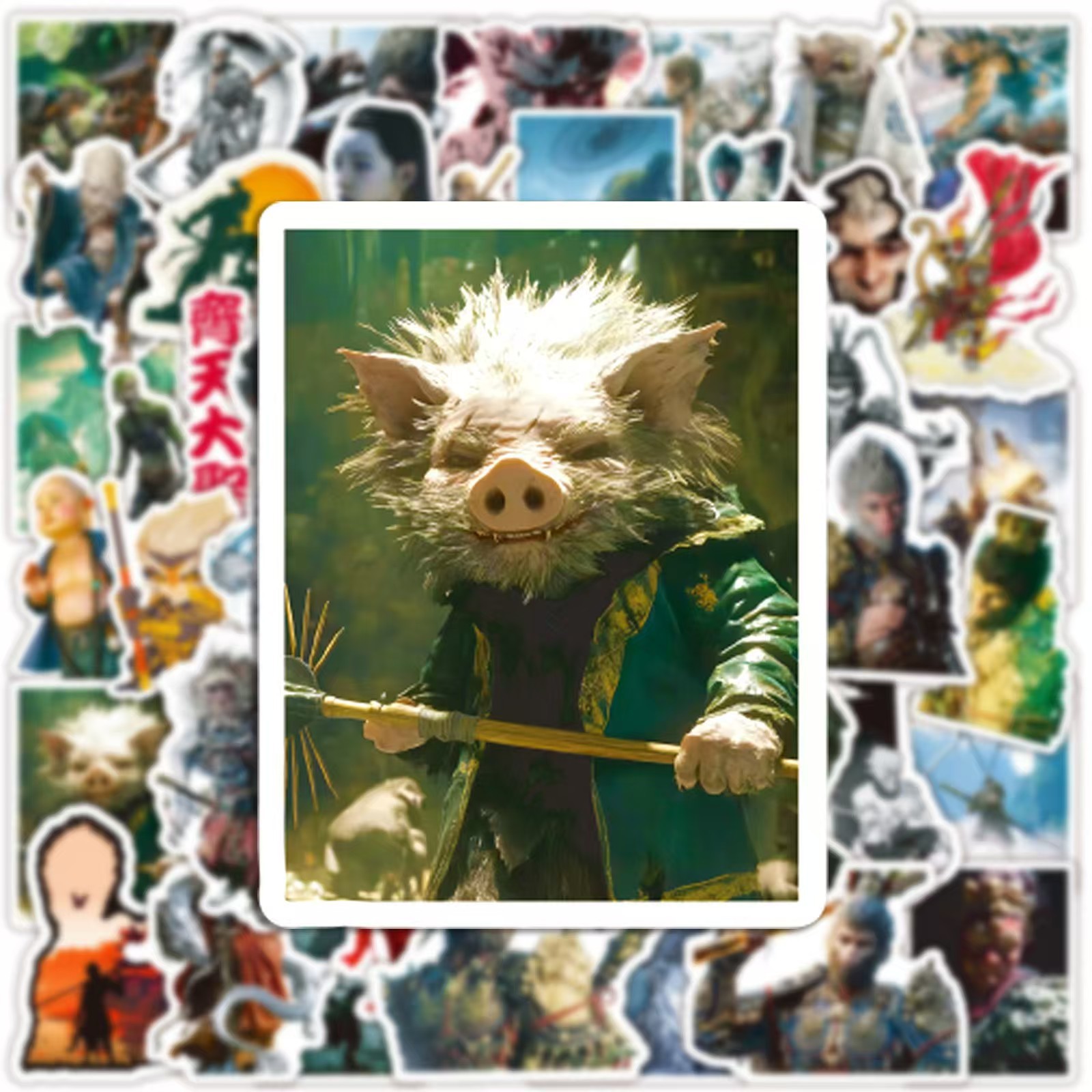 50 black myth Wukong stickers cartoon stickers collection decoration mobile phone tablet luggage waterproof stickers wholesale