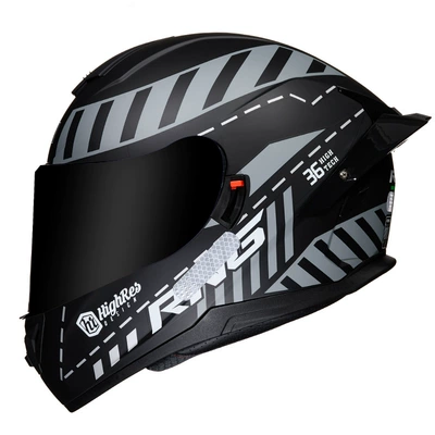 electric car helmet, Motosiklet kaskı (dəbilqə) - gray-maze-tea-mirror-m