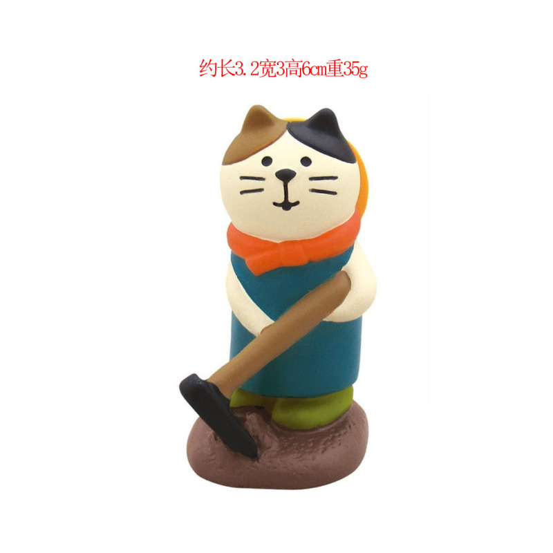 日本の猫工芸品雑貨園芸家農家猫トレンディなクリエイティブカエル家の装飾樹脂装飾品|undefined