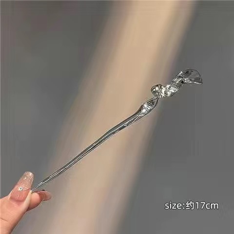 Simple Metal Hairpin Women's Modern Daily Back-of-the-Head Plate Hair Hairpin High-grade Feeling Ball Hair Hairpin Headwear Summer