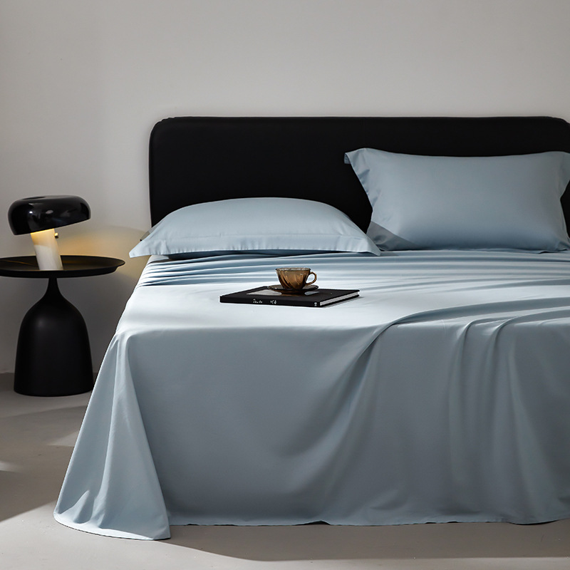 2024 lujo ligero 100 sábanas de algodón largo de algodón satin hotel hogar puede dormir desnudo sábanas de color sólido sábanas de Monet