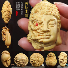 Huangyang Wood Carving Gourd Luffa Crab Claws Toad Guan Gong Guanyin In A Moment Hand Held Piece Play with Discerning