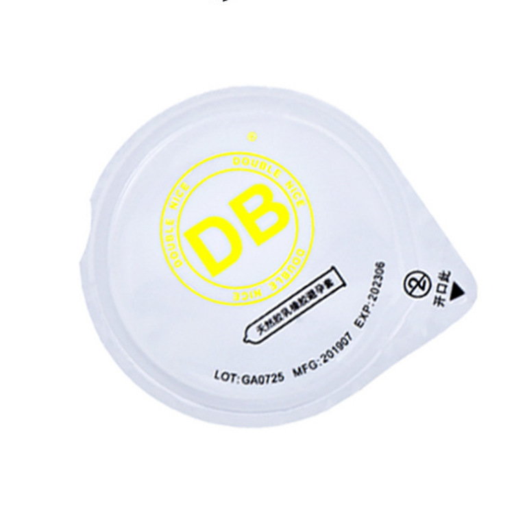 Single-piece set of hyaluronic acid floating-point particles waist thread small condom adult supplies wholesale generation