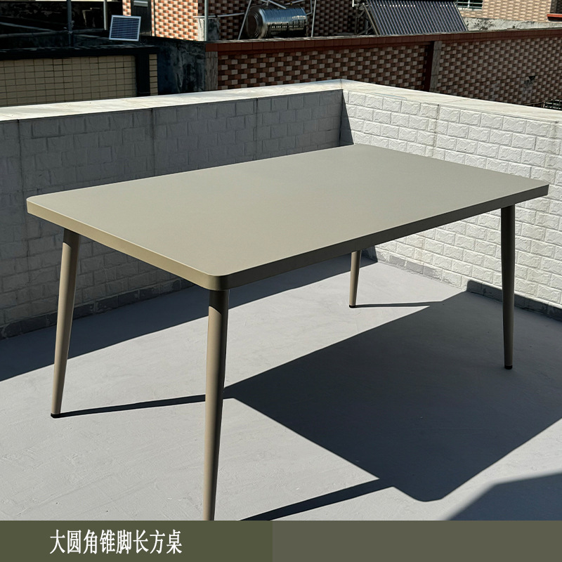 Mesa y silla al aire libre Combo Villa Jardín Nórdica Terraza Mesa Mesa de comedor Silla de comedor de cordón Diseñador de patio Mesa de balcón al aire libre