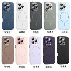 液体磁気吸収ケース (レンズ付き) はサムスンアップルiphone 15/16携帯ケースに適しています。