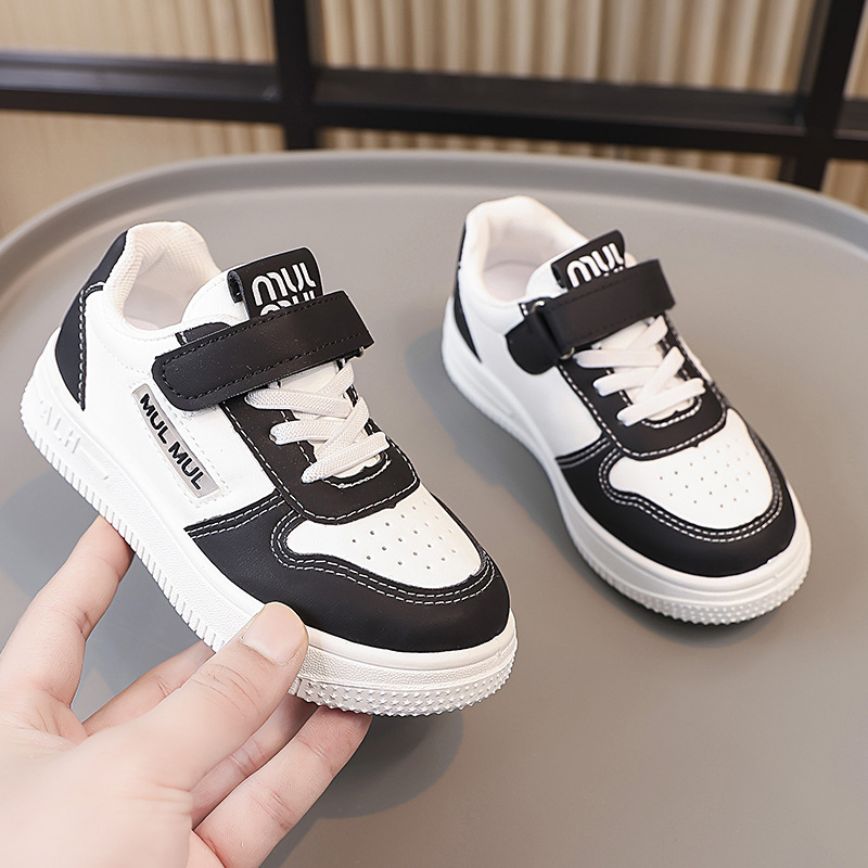 Zapatos blancos para niños, zapatos deportivos para niños y niñas, zapatillas de deporte de cuatro estaciones, zapatos antideslizantes de suela suave para niños grandes de primavera y otoño