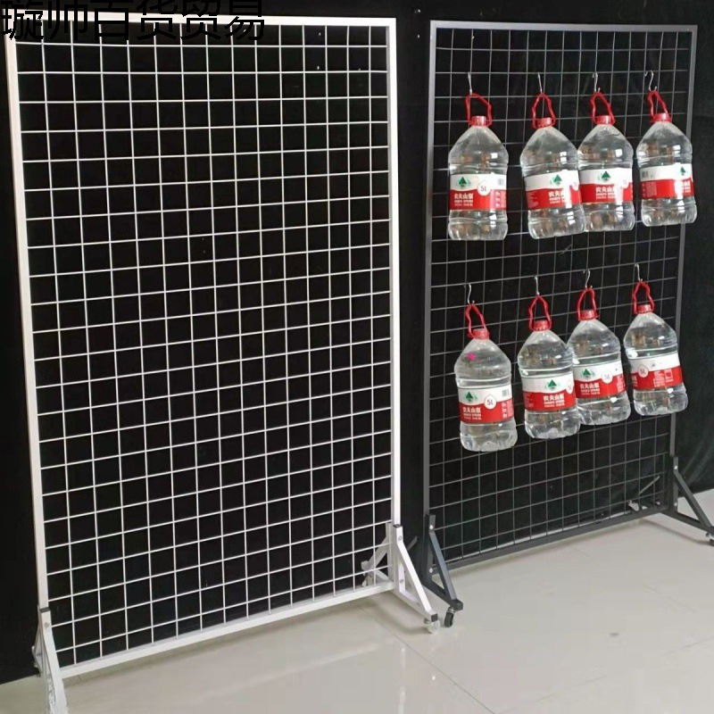 铁艺饰品展示展可移动收纳地摊货架摆摊网格落地作品市展示架