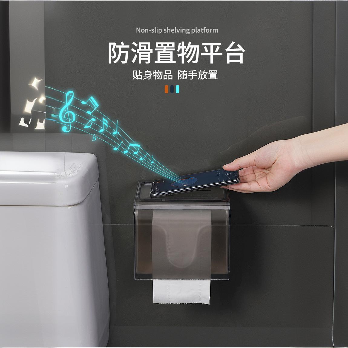 Soporte para toallas de baño, sin perforación, impermeable, soporte para rollo de papel para inodoro montado en la pared, soporte para papel higiénico