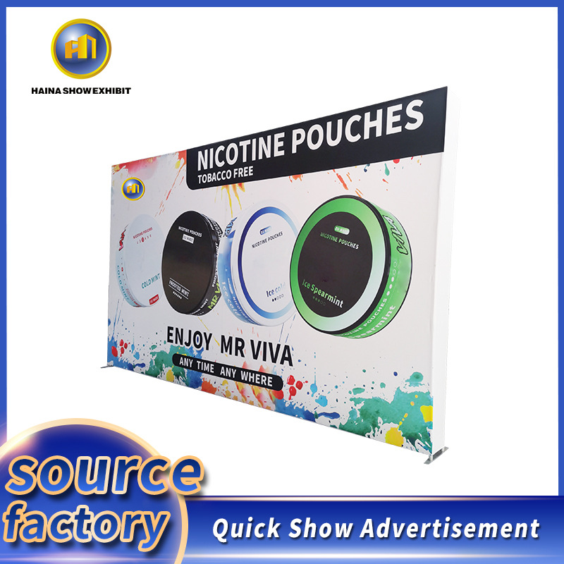 Folding display fabric factory fast advertising background a