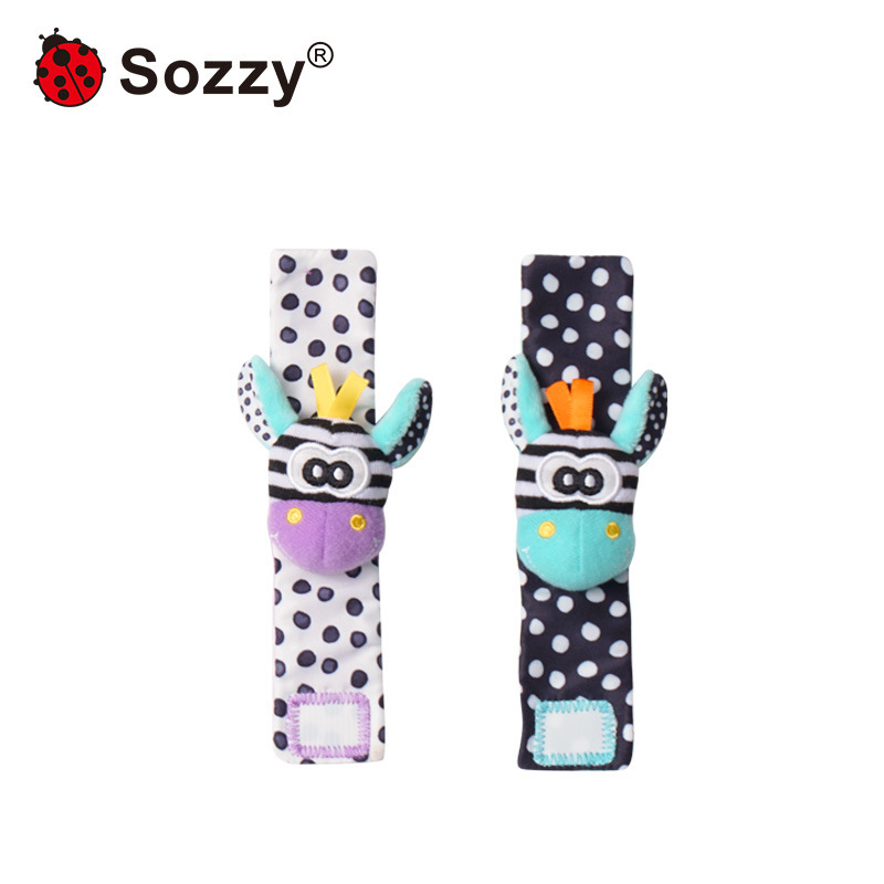 Sozzy bebé reloj Correa muñeca traqueteo bebé muñeca Correa educación temprana juguete de peluche fábrica al por mayor