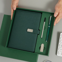 十字纹A5商务笔记本本子笔公司活动伴手礼办公保温杯礼盒套装