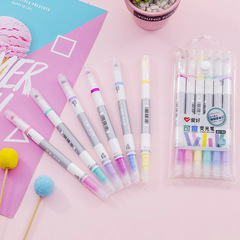 Hobby erasable highlighter student markers large-capacity double-ended highlighter marker pen key student stationery