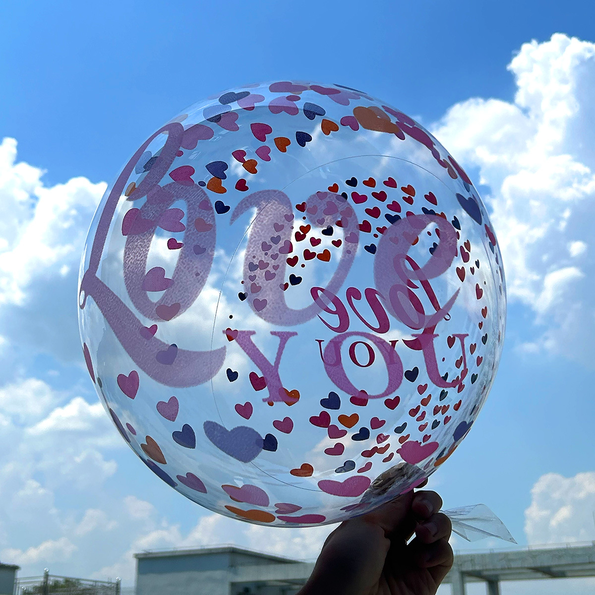 Red de red transparente estampado luminoso de 20 pulgadas bola de onda mercado nocturno puesto callejero globo decoración de cumpleaños accesorios