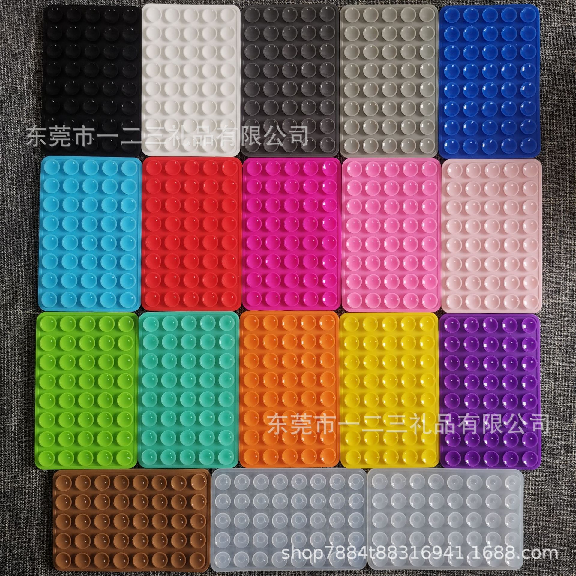 40 80 silicona ventosa de doble cara ventosa simple negro pegado antideslizante caso de teléfono móvil portátil soporte de teléfono móvil extraíble