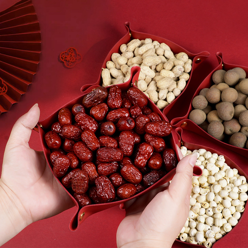 Wedding candy storage box, nuptial dried fruit tray, engagement living room display, early childbirth ornament, moving house celebration supplies