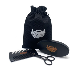 Cross-border e-commerce beard care suit beard trimming tool beard storage bag beard brush beard strainer