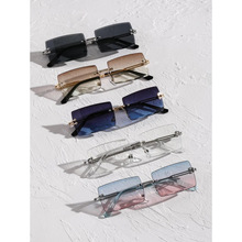 O 38406 Rimless Cut Edge Square Sunglasses �޿��б߷���̫��