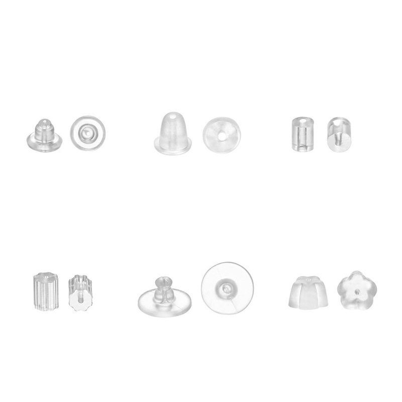 Silicone Earplug Earring Stud Earplug UFO Plug Plum Plug Bullet Plug Transparent Earring Ear Cap Earring Accessories