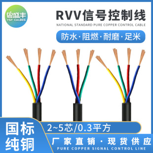 RVV Copper Cable Power Signal Line 234 Core 5 Core * 0.2/0.3/0.75/1.0/2.5/4/6.0 Square