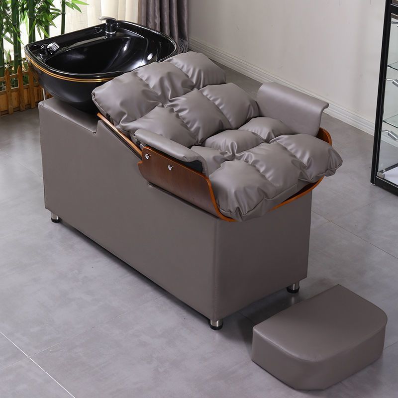 Cama de champú de celebridades de Internet, peluquería de alta gama, cama de champú semi-reclinada, peluquería, peluquería, cama de champú de lavado de cerámica especial