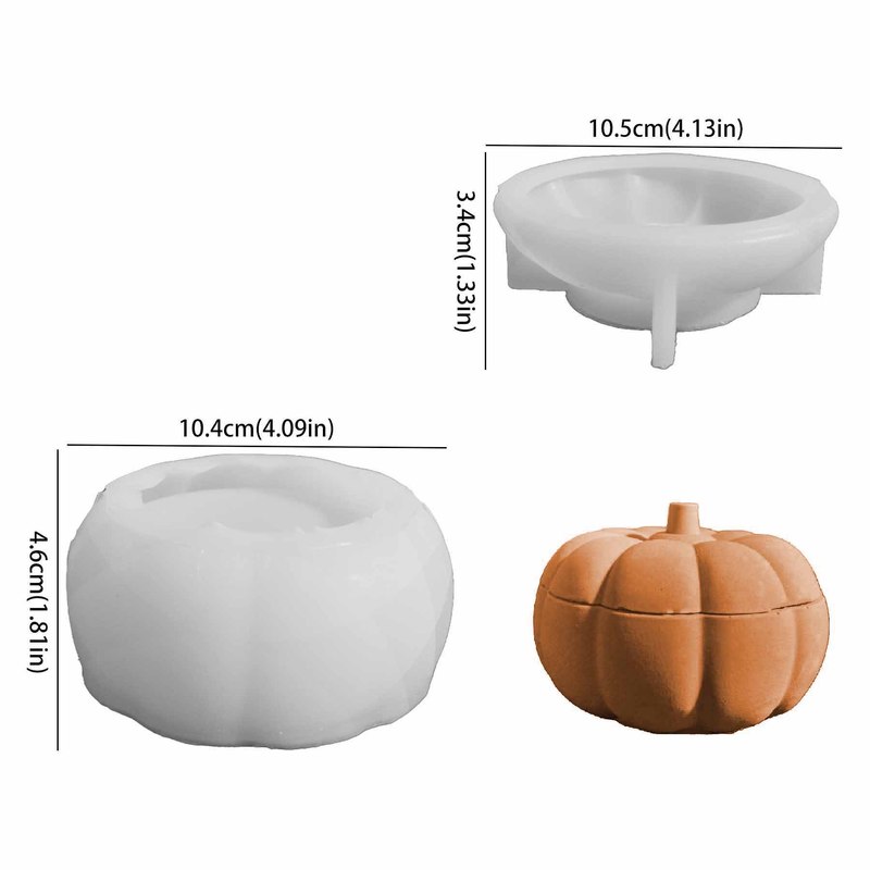 ハロウィンカボチャ収納ボックス樹脂シリコーン型クロスボーダー diy カボチャキャンドルカップ石膏装飾品卸売|undefined