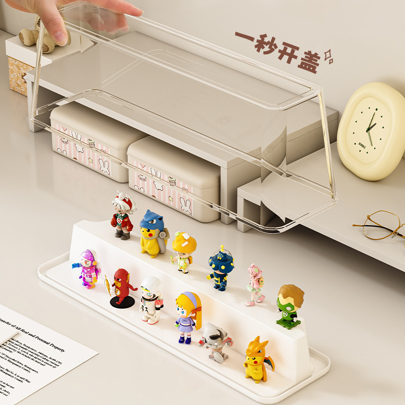 小さな装飾品人形フィギュアボックスディスプレイキャビネットかわいいディスプレイボックスブラインドボックスディスプレイスタンド収納透明防塵収納ボックス|undefined