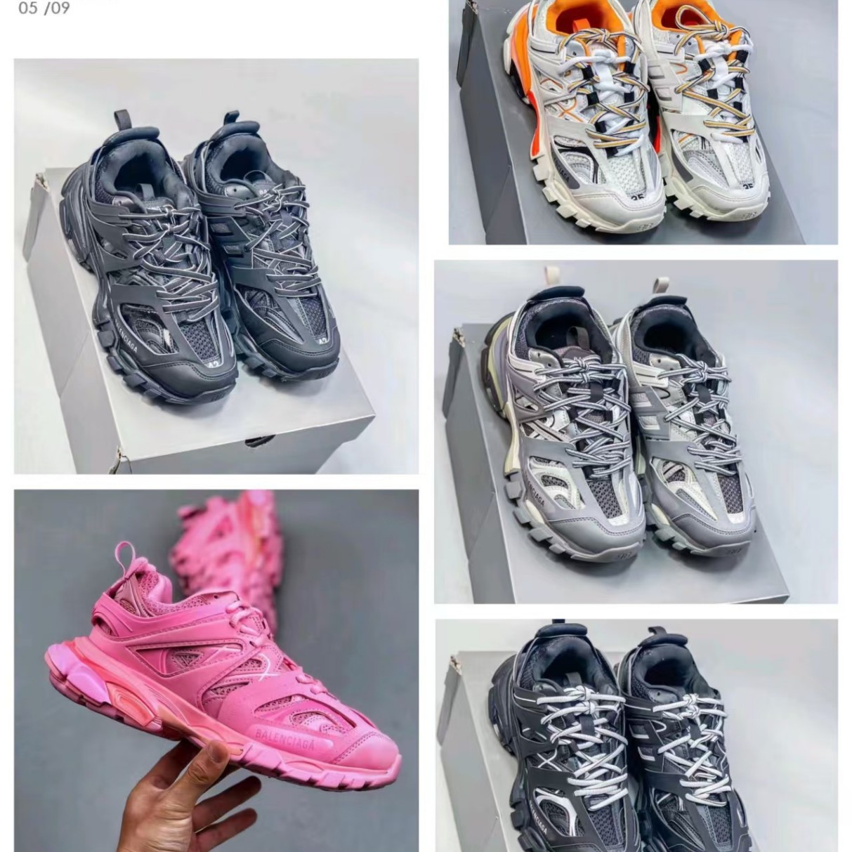 Paris third-generation track3.0 sneakers for men and women, dad shoes, couple's casual height-increasing sports shoes, thick-soled internal height-increasing shoes