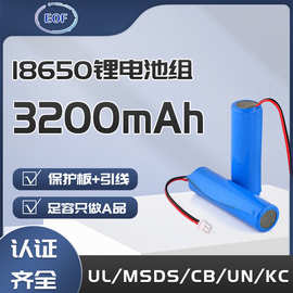 EOF指纹锁电池3200mah3.7VUN38.318650锂电池批发冲牙器电池