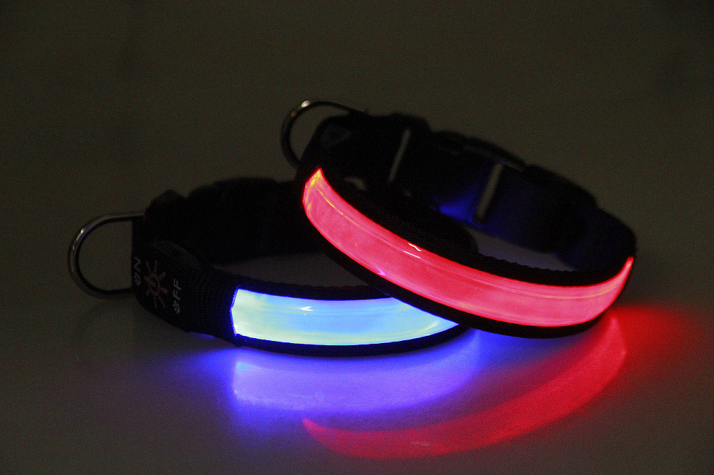 USB反光革发光项圈 (52)