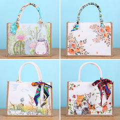 Mother's Day warm-up DIY Butterfly Cubat canvas tote bag material bag handmade linen bag team building parent-child