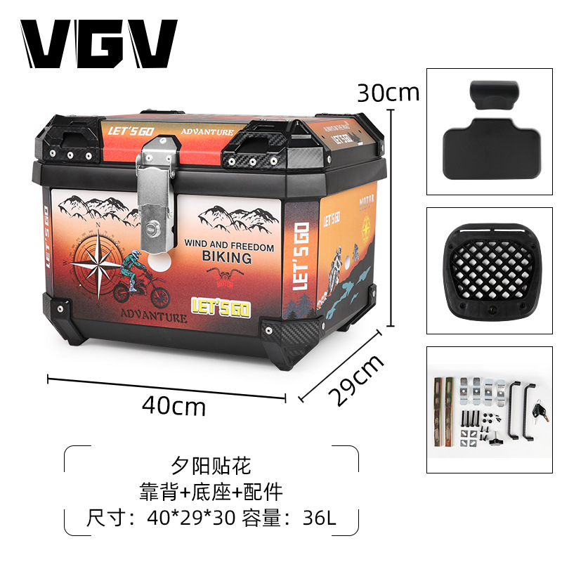 [Spot] maletero de motocicleta maletero coche eléctrico maletero trasero maletero sin aleación de aluminio de gran capacidad universal