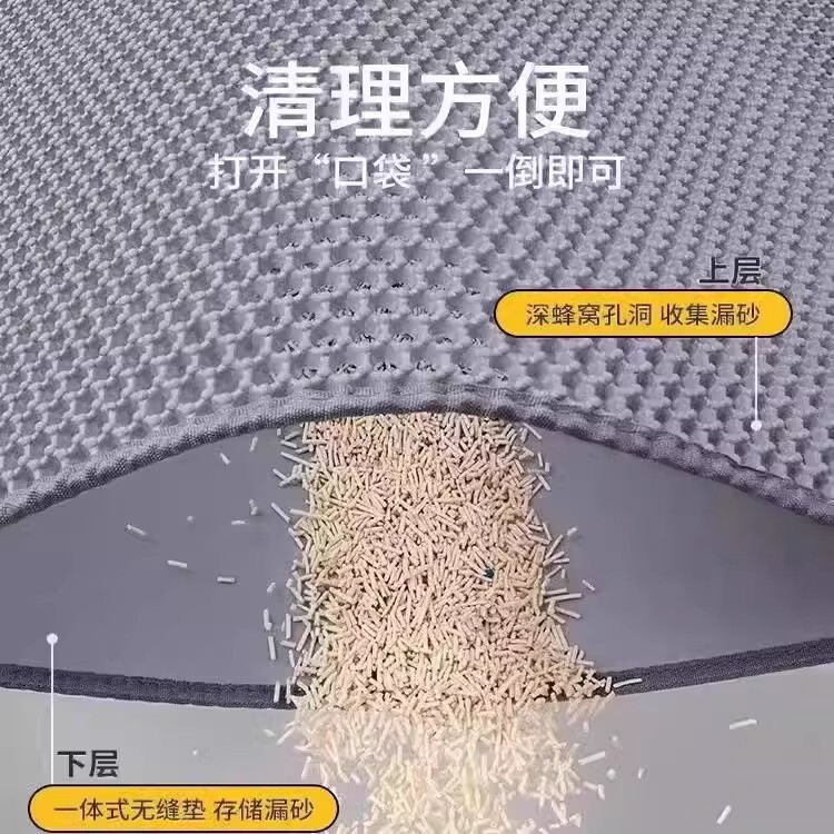猫砂垫防带出猫砂盆防外溅垫子超大双层集砂过滤控砂宠物猫咪用品|undefined