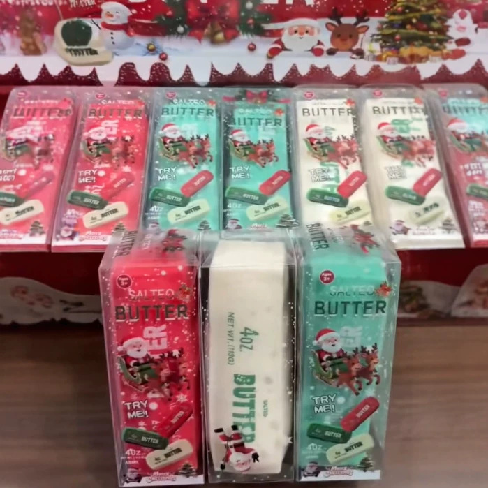 Cross-border in-stock 14cm building blocks/flour Christmas butter sticks, non-rebound, squeaky, squishy stress-relief toy Cross-border in-stock 14cm building blocks/flour Christmas butter sticks, non-rebound, squeaky, squishy stress-relief toy