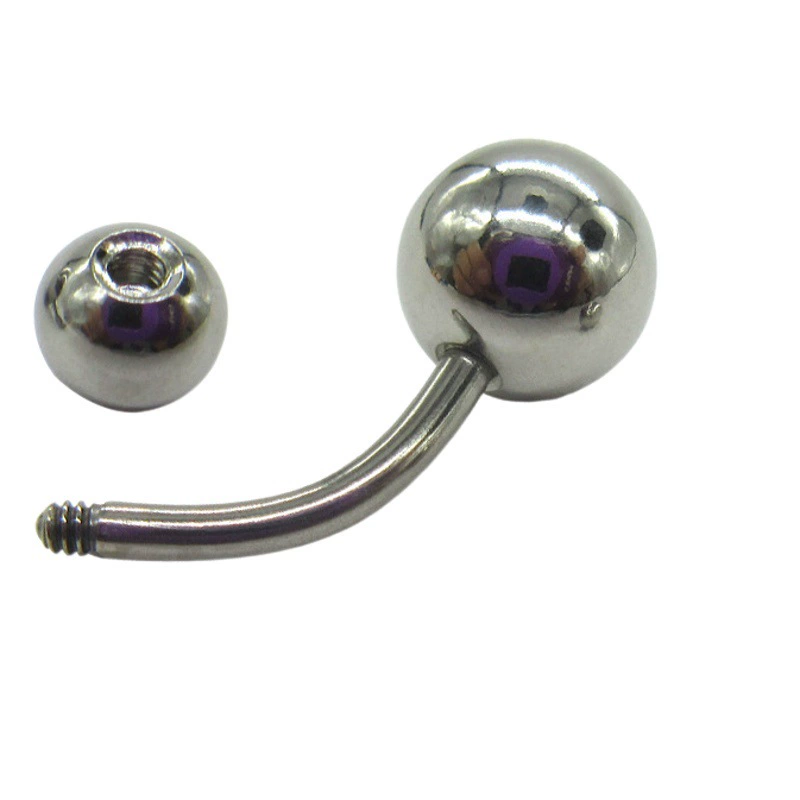 Meier Кольцо для пупка из нержавеющей стали Световой шар для ногтей без алмазного стального шара Пряжка для пупка Европейская и американская трансграничная фабрика ювелирных изделий с проколами человека