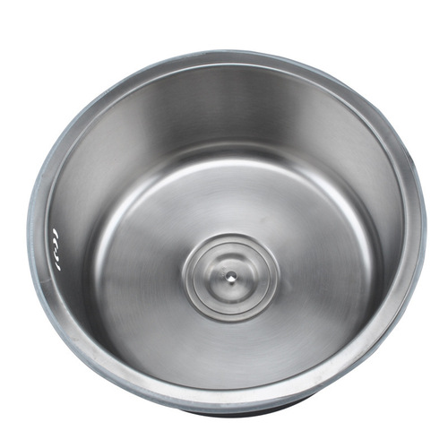 Kitchen sink bar modern simple small 304 stainless steel round single sink vegetable basin wash basin round basin