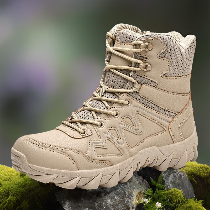 2025 Cross-border tallas grandes botas de combate al aire libre zapatos de hombre campo de batalla botas de nieve zapatos de senderismo de caña media Mens sho para hombre