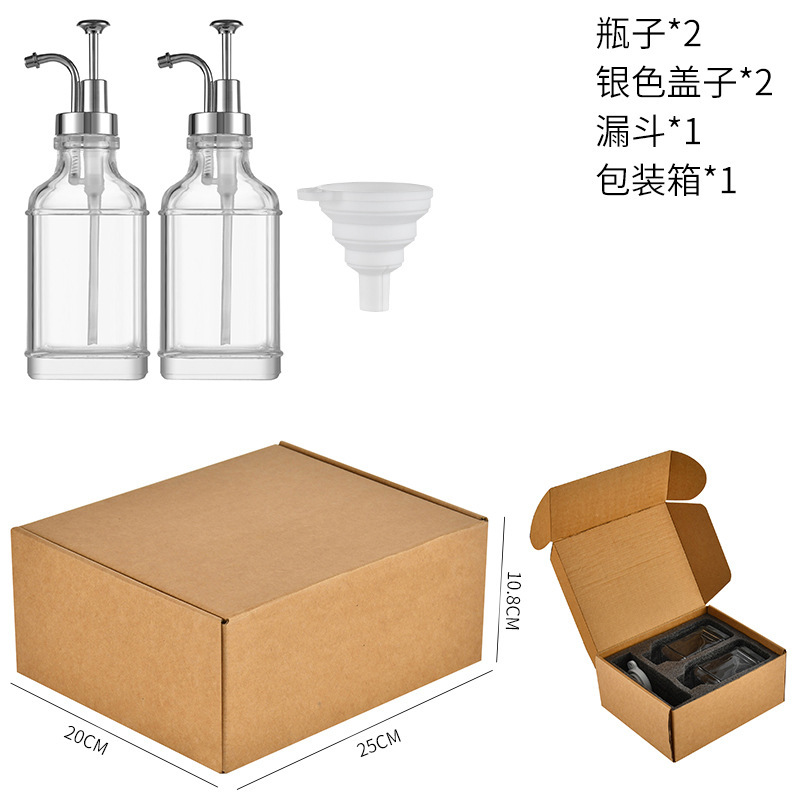 Amazon 16oz dispensador de jarabe de café botella de jarabe de té de leche cuadrado vidrio transparente dispensador de jabón botella dividida