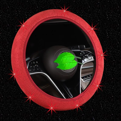 coaster cross-border multi-set combination, Steering wheel cover - all-red-steering-wheel-cover-38cm