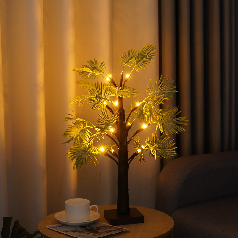 Factory Custom Tree Lights LED Palm Leaf Thanksgiving Home Decor Lights Christmas Party Activity Setup Lighting Tree