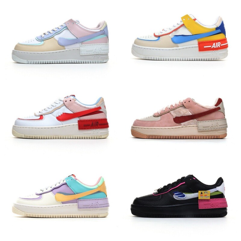 WMNS Air Force 1 Shadow women's sneakers, deconstructed low-top macaron-colored sneakers