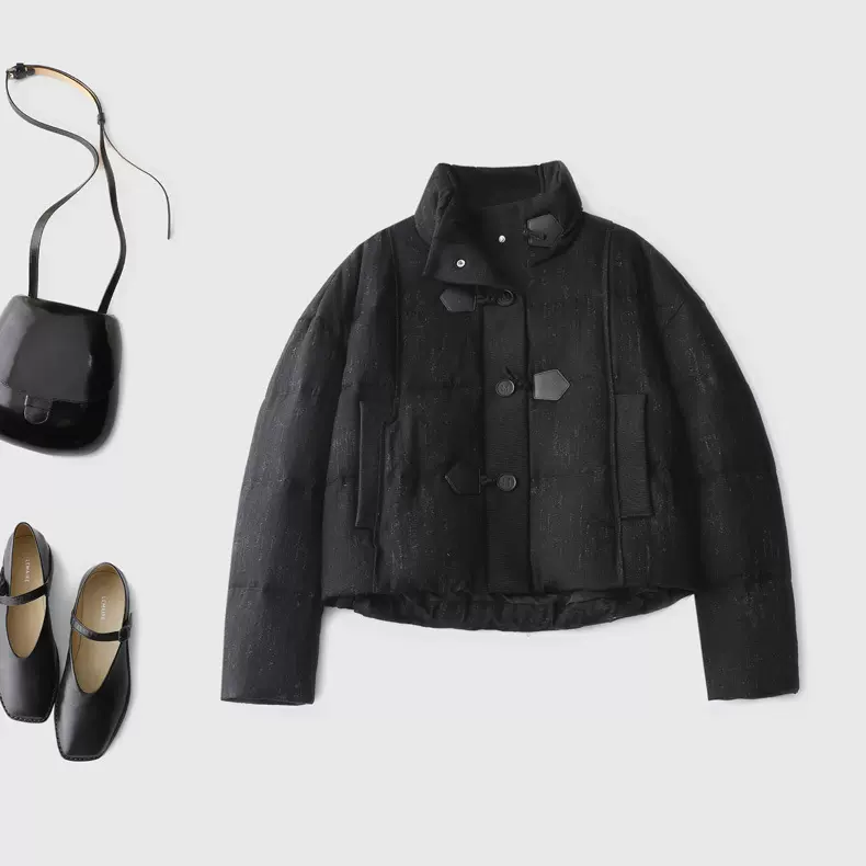 一件有呼吸感的90绒羽绒服 亚麻碰撞扎染立体廓形松弛高级