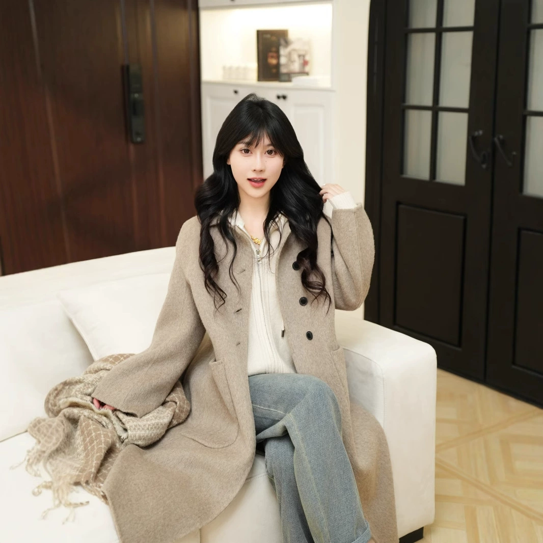 Двустороннее шерстяное пальто женское West Japanese erouy Moussy для женщин, осень-зима 2025, новая 8289
